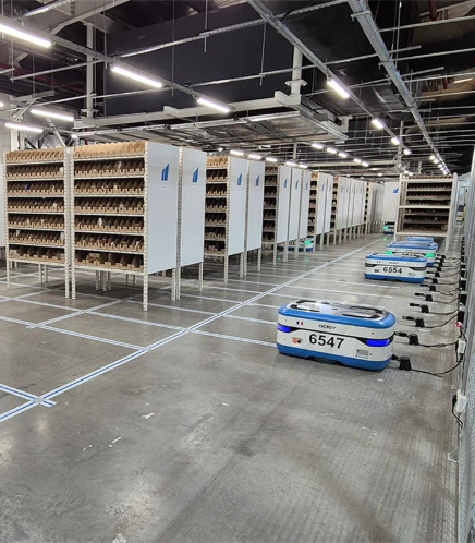 SCALLOG robots, 12 AMRs, 110 shelves, one mezzanine. Here's how SPAN helped Chalhoub Group cut order processing time by up to 5x.